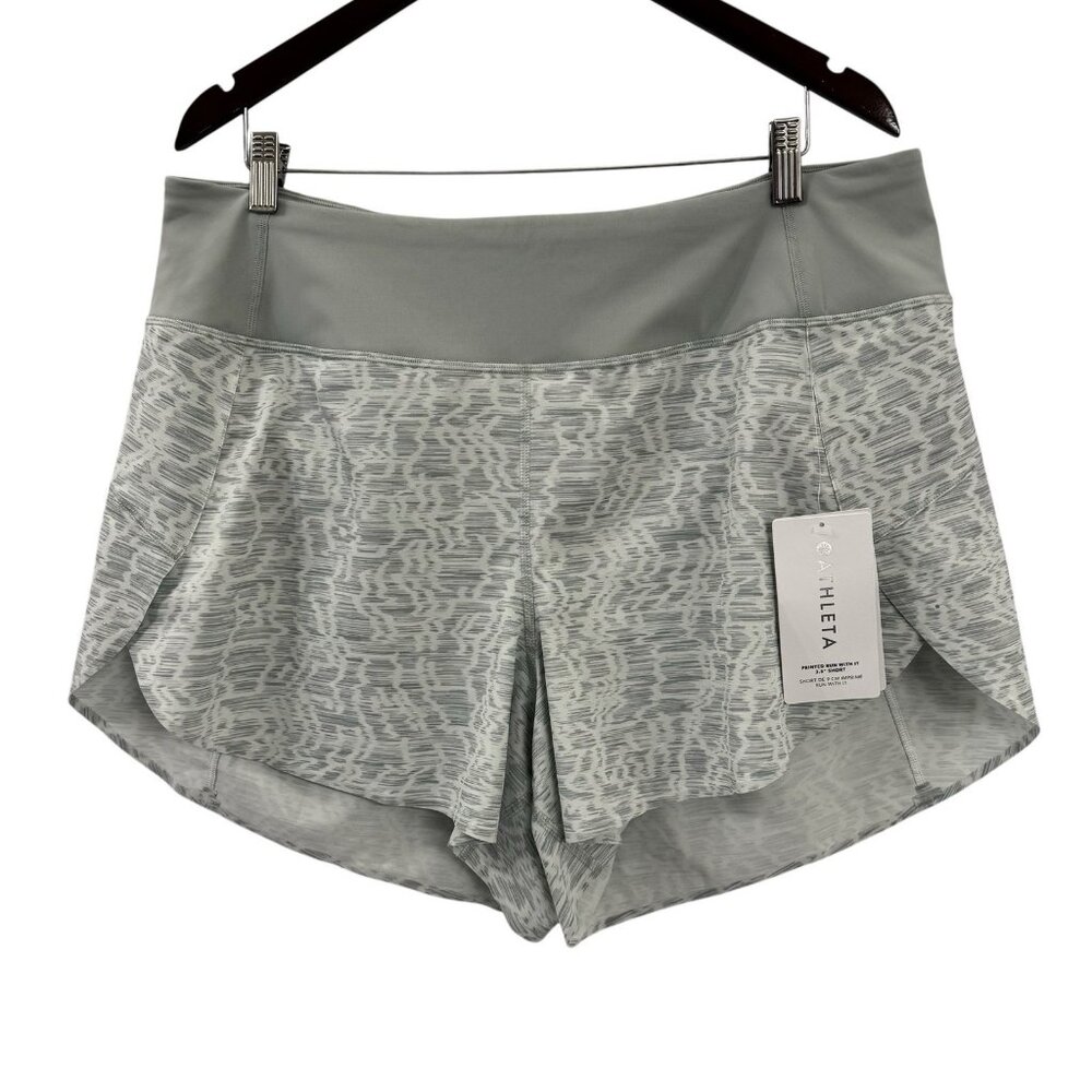 Athleta Shorts Womens 1X Printed Run With It Short Gray Athletic Training
